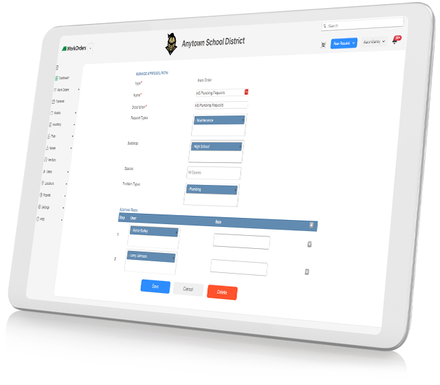 ML Work Orders Custom Routing (Routage personnalisé)