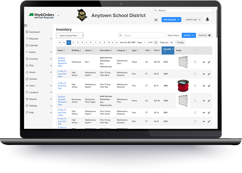 ML Work Orders Inventory Management