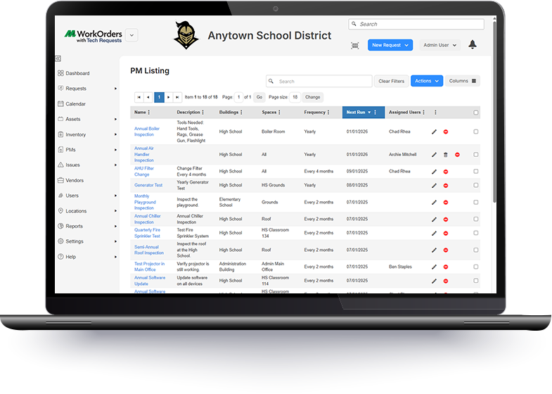 ML Work Orders Preventative Maintenance